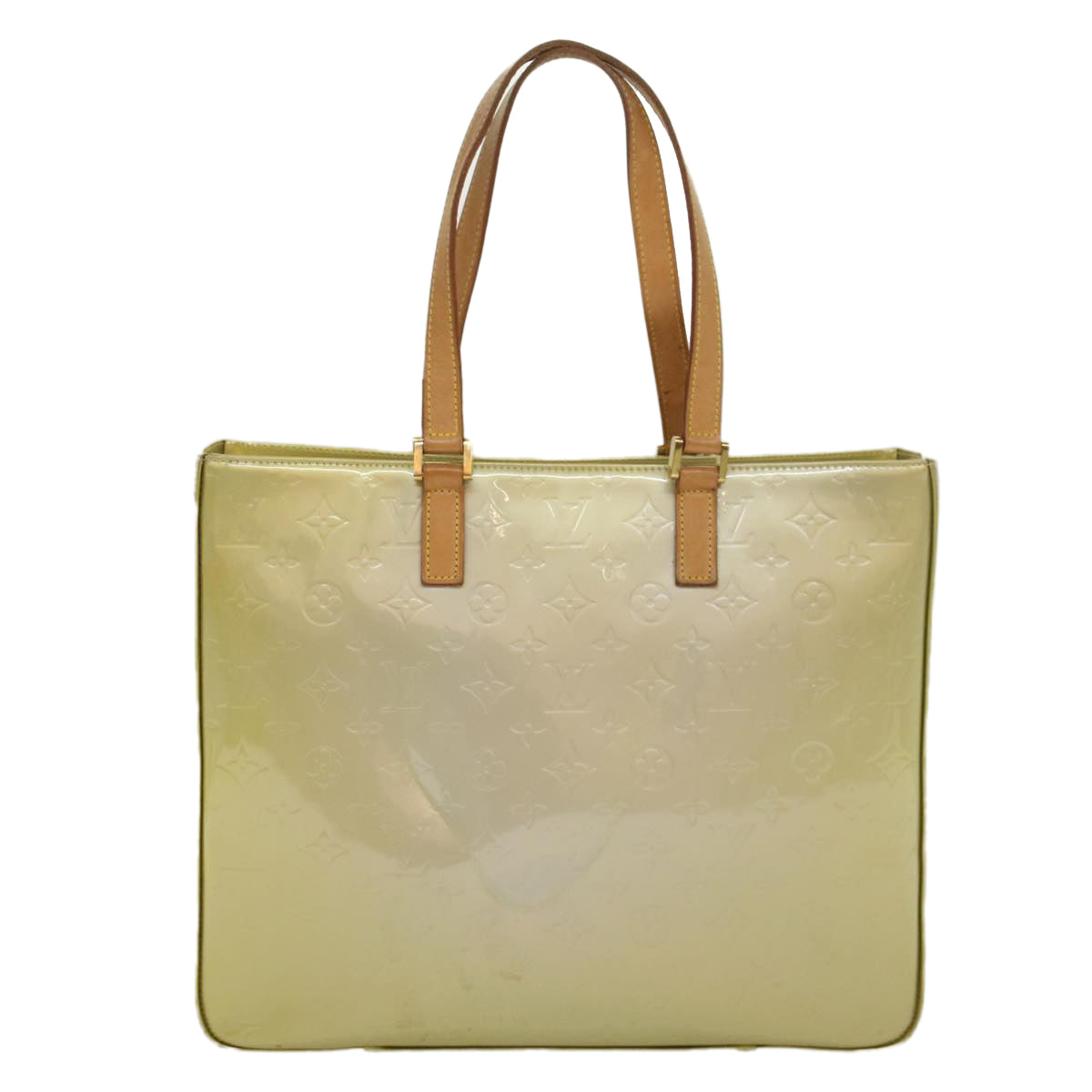 LOUIS VUITTON Monogram Vernis Columbus Tote Bag Gris M91028 LV ep1759