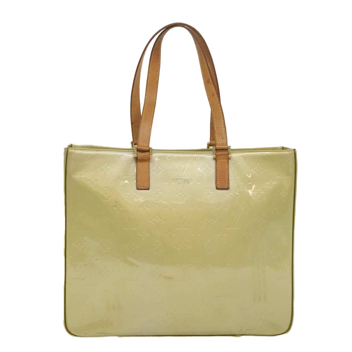 LOUIS VUITTON Monogram Vernis Columbus Tote Bag Gris M91028 LV ep1759