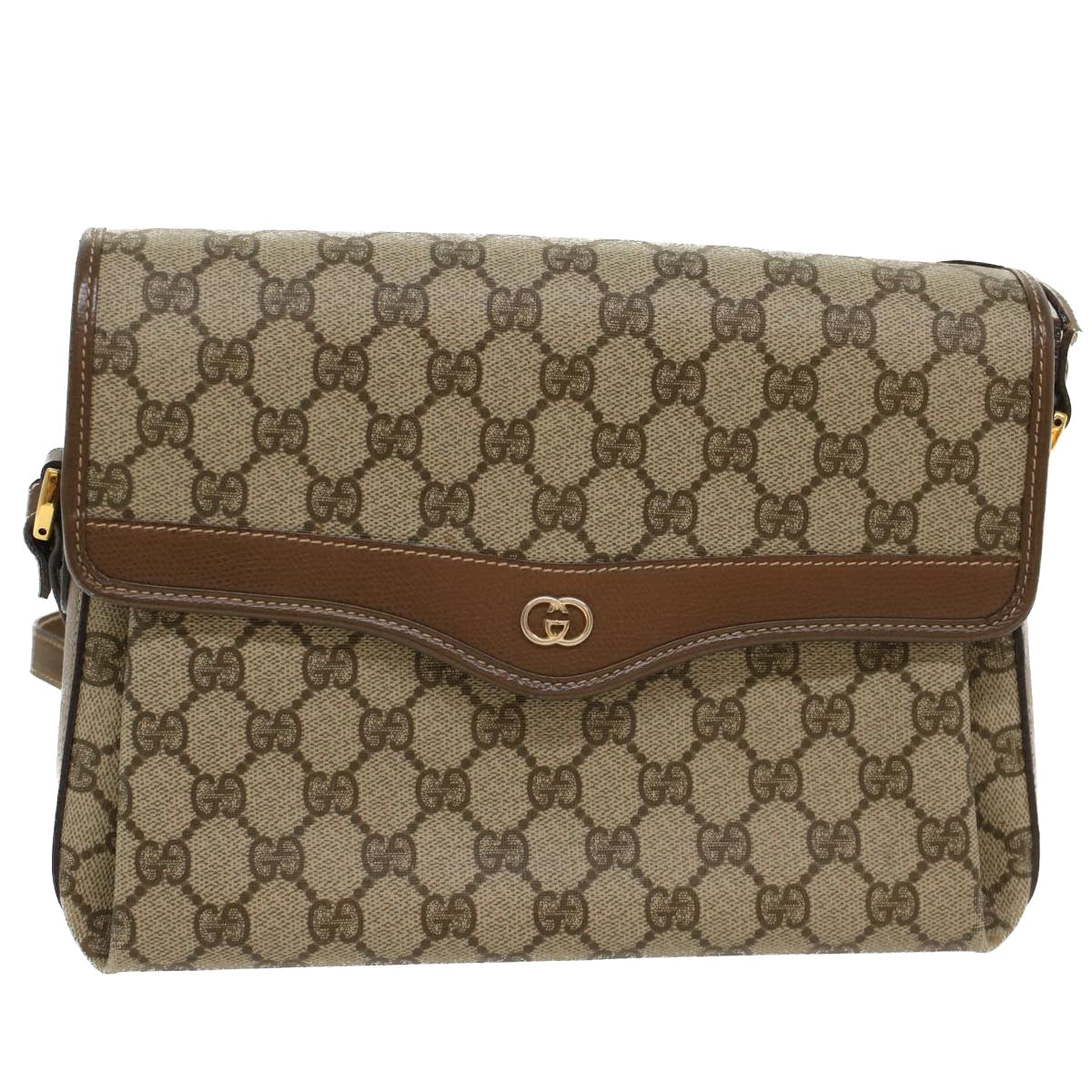 Luxury Gucci GG Canvas Shoulder Bag PVC Leather Beige 001 113 6165  ep1762