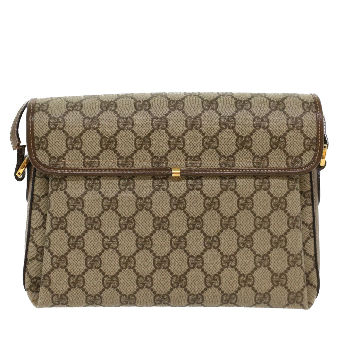 Luxury Gucci GG Canvas Shoulder Bag PVC Leather Beige 001 113 6165  ep1762