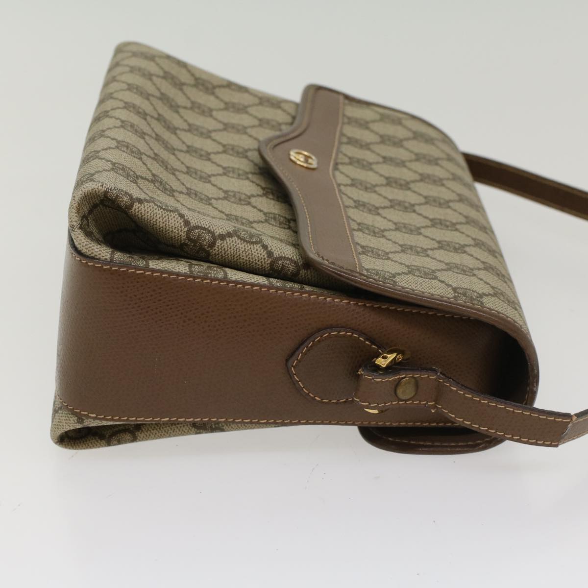 Luxury Gucci GG Canvas Shoulder Bag PVC Leather Beige 001 113 6165  ep1762