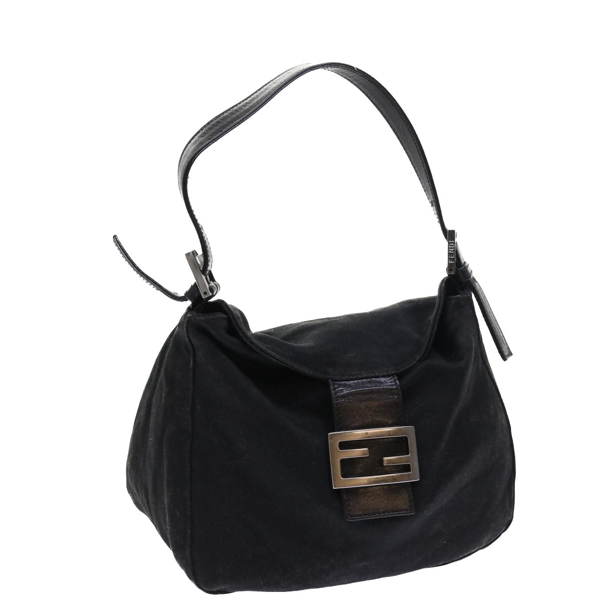 Luxury FendiMamma Baguette Shoulder Bag Nylon Blackep1775