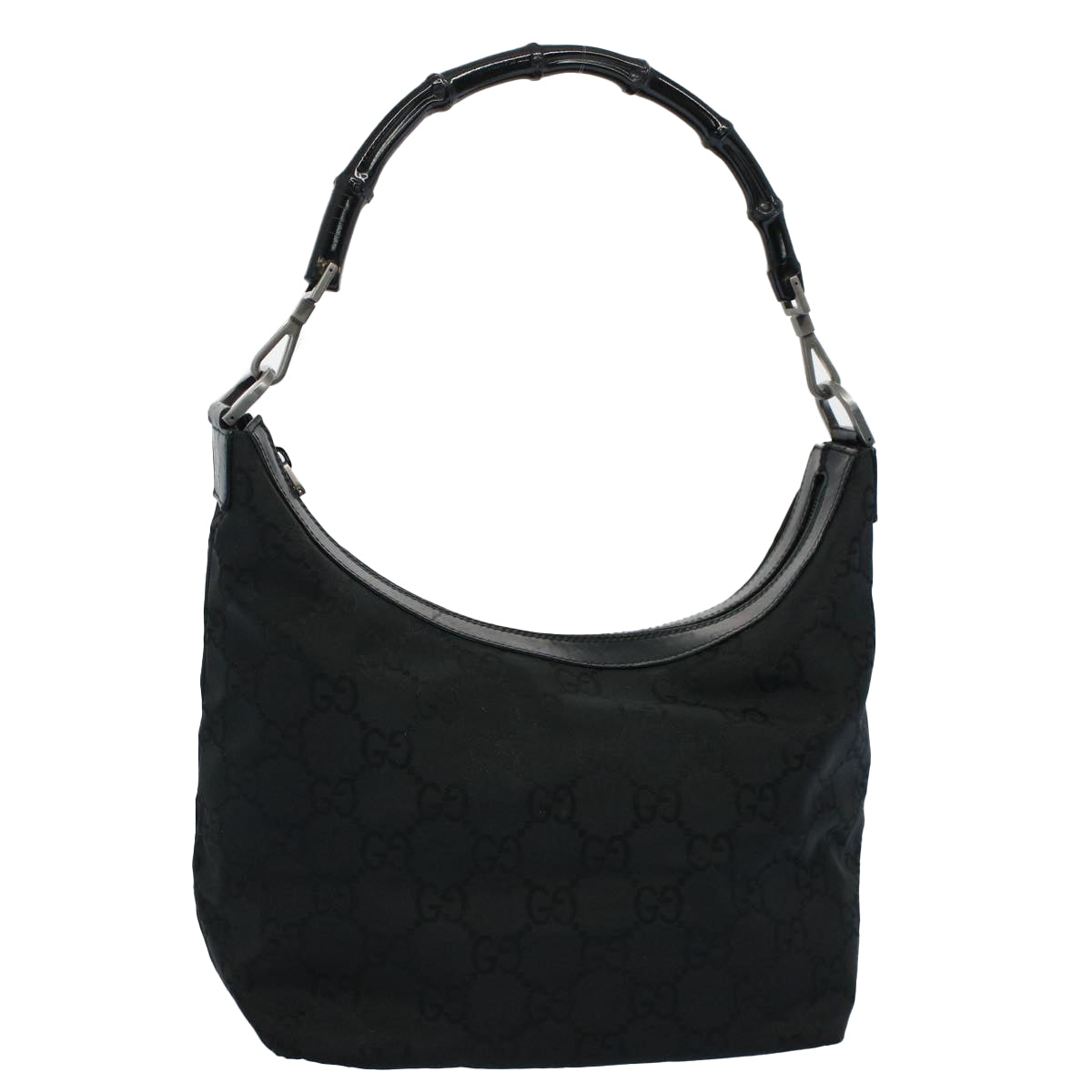 Luxury Gucci GG Canvas Bamboo Shoulder Bag Black 000 0531 002058  ep1777