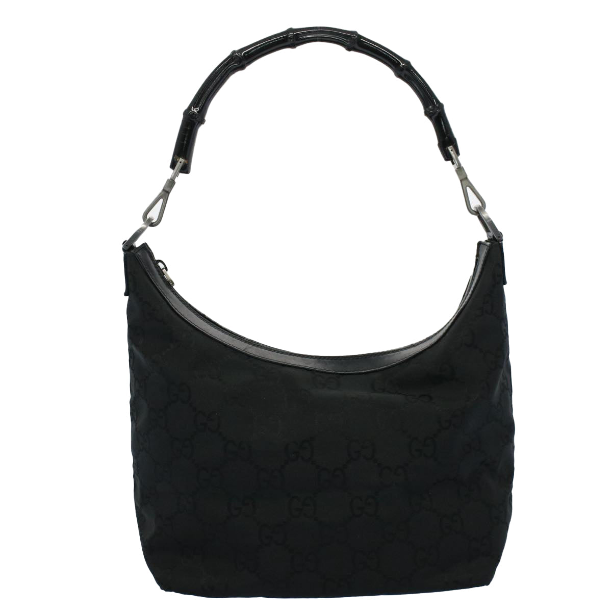 Luxury Gucci GG Canvas Bamboo Shoulder Bag Black 000 0531 002058  ep1777