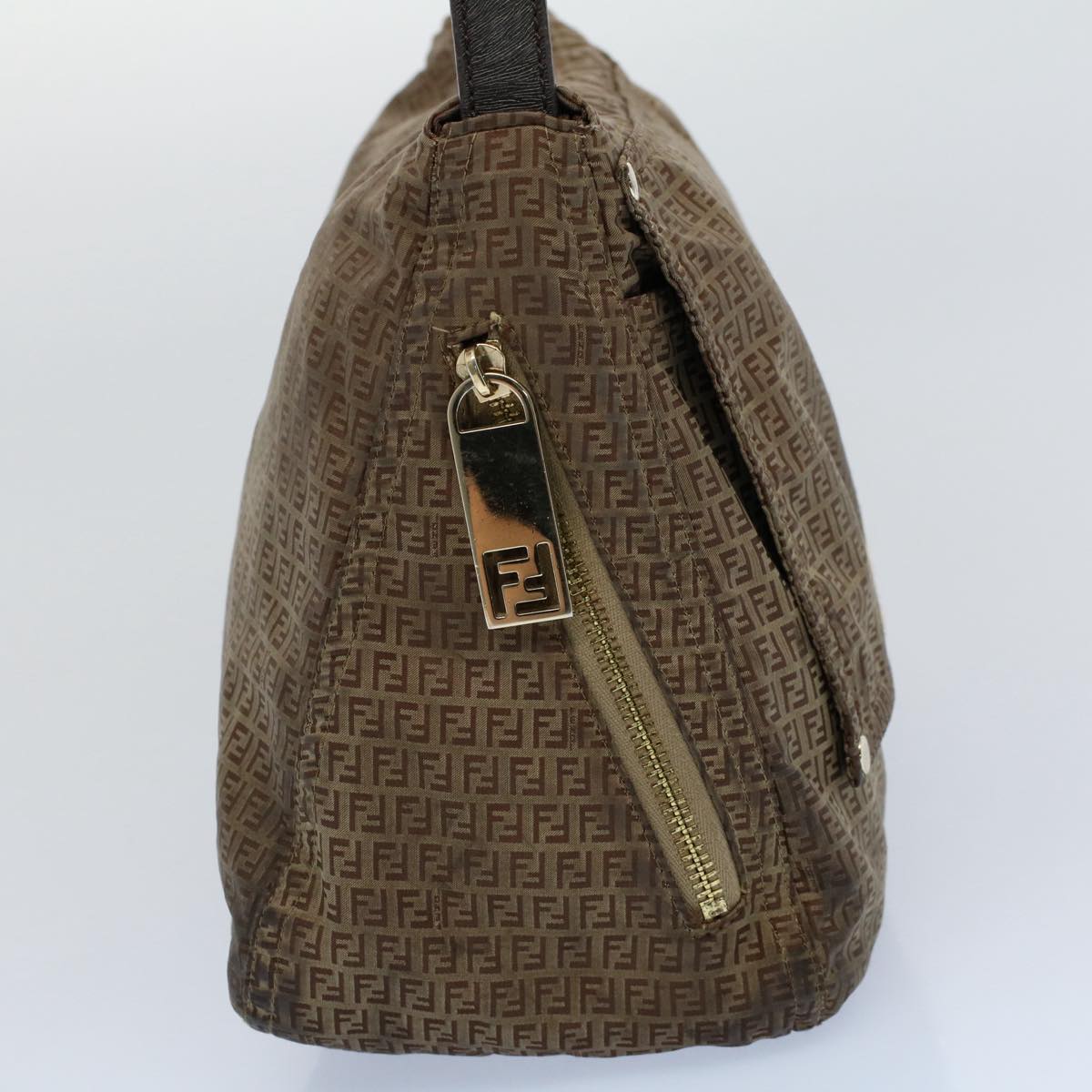 Luxury FendiZucchino Canvas Shoulder Bag Brownep1788