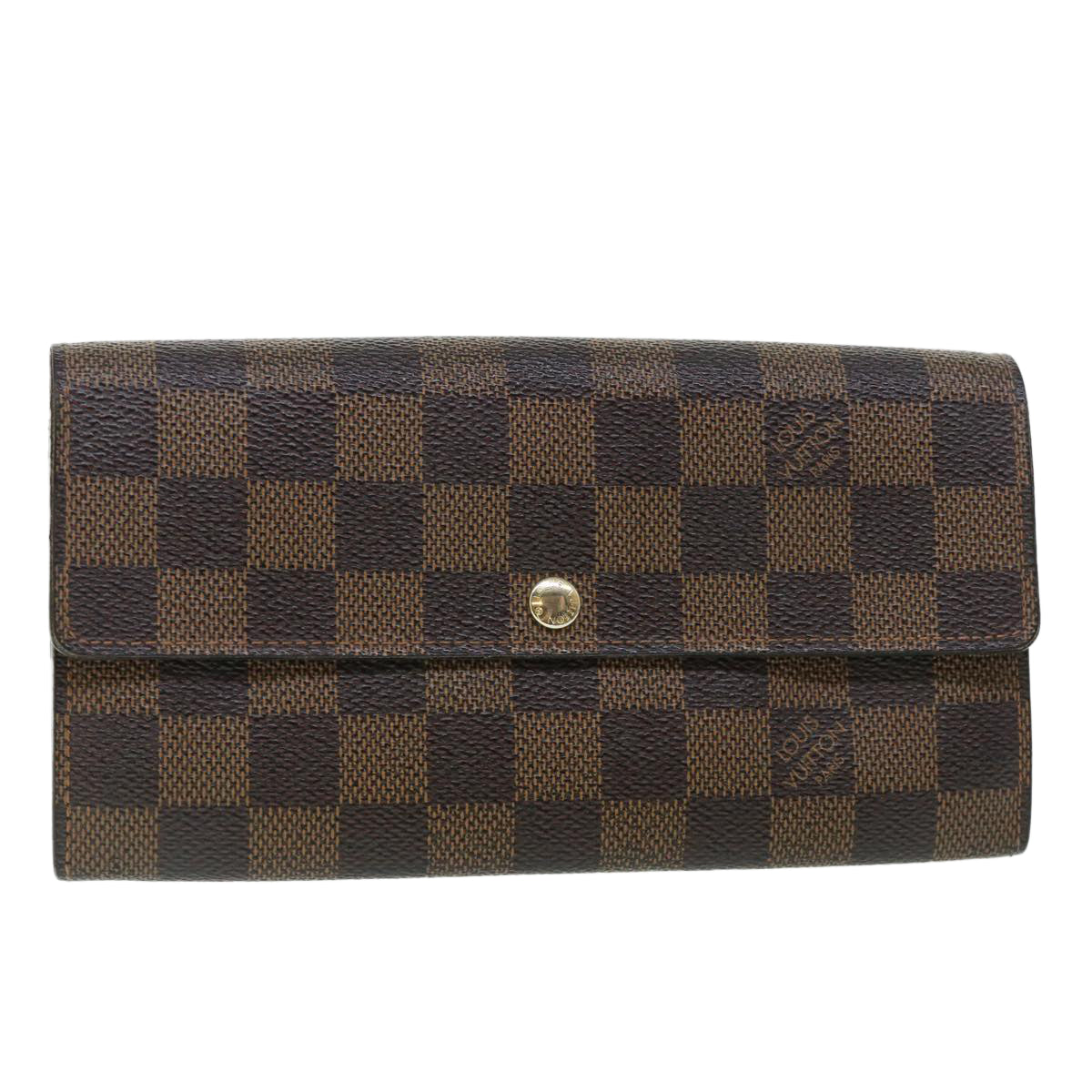 LOUIS VUITTON Damier Ebene Portefeuille Sarah Long Wallet N61734 LV ep1792