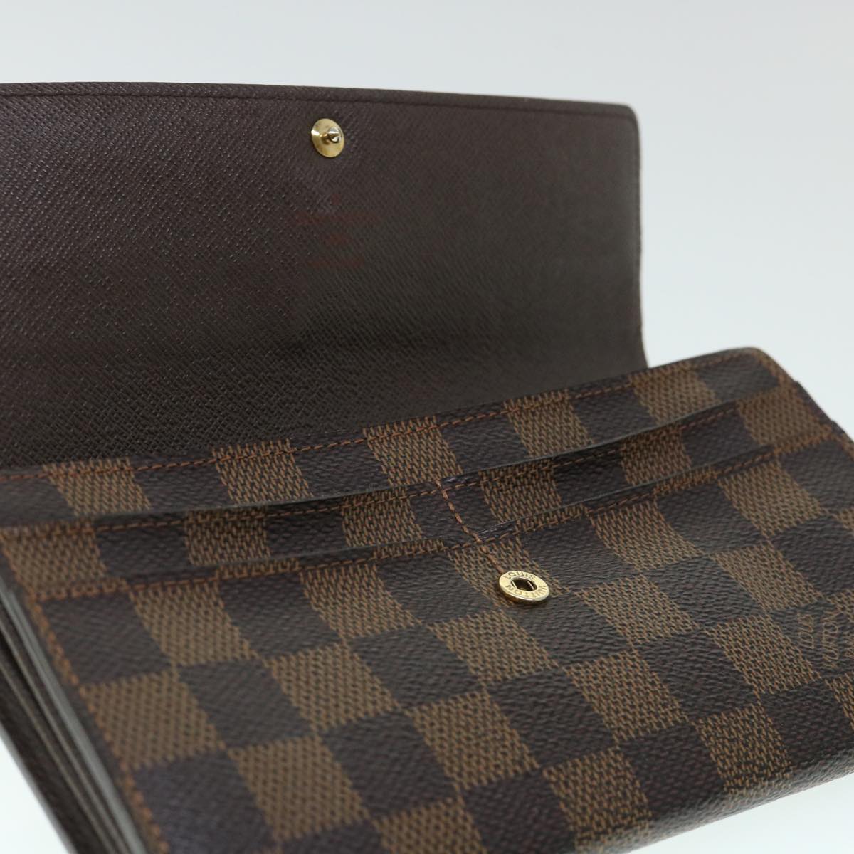 LOUIS VUITTON Damier Ebene Portefeuille Sarah Long Wallet N61734 LV ep1792