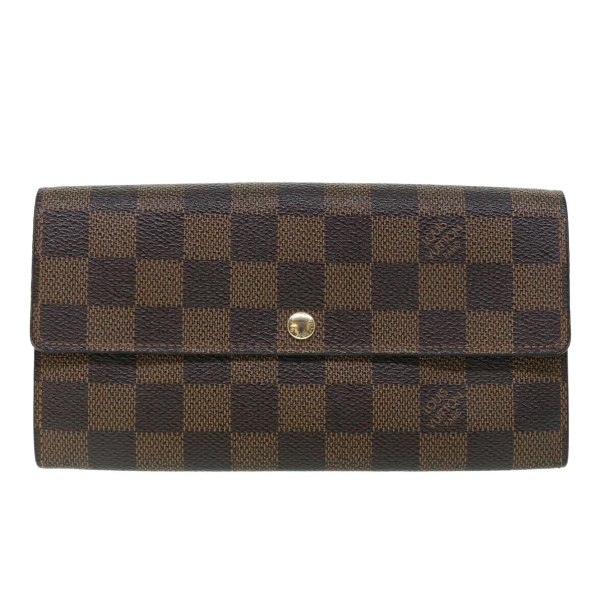 LOUIS VUITTON Damier Ebene Portefeuille Sarah Long Wallet N61734 LV ep1792