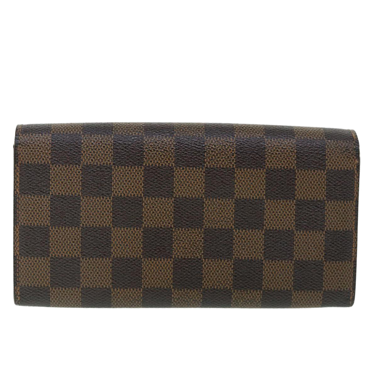 LOUIS VUITTON Damier Ebene Portefeuille Sarah Long Wallet N61734 LV ep1792