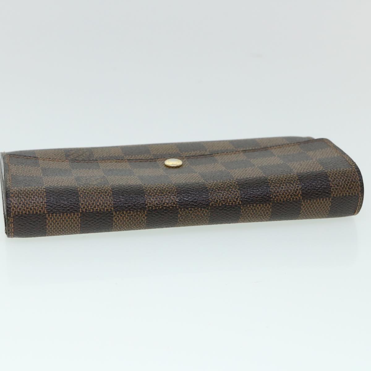 LOUIS VUITTON Damier Ebene Portefeuille Sarah Long Wallet N61734 LV ep1792