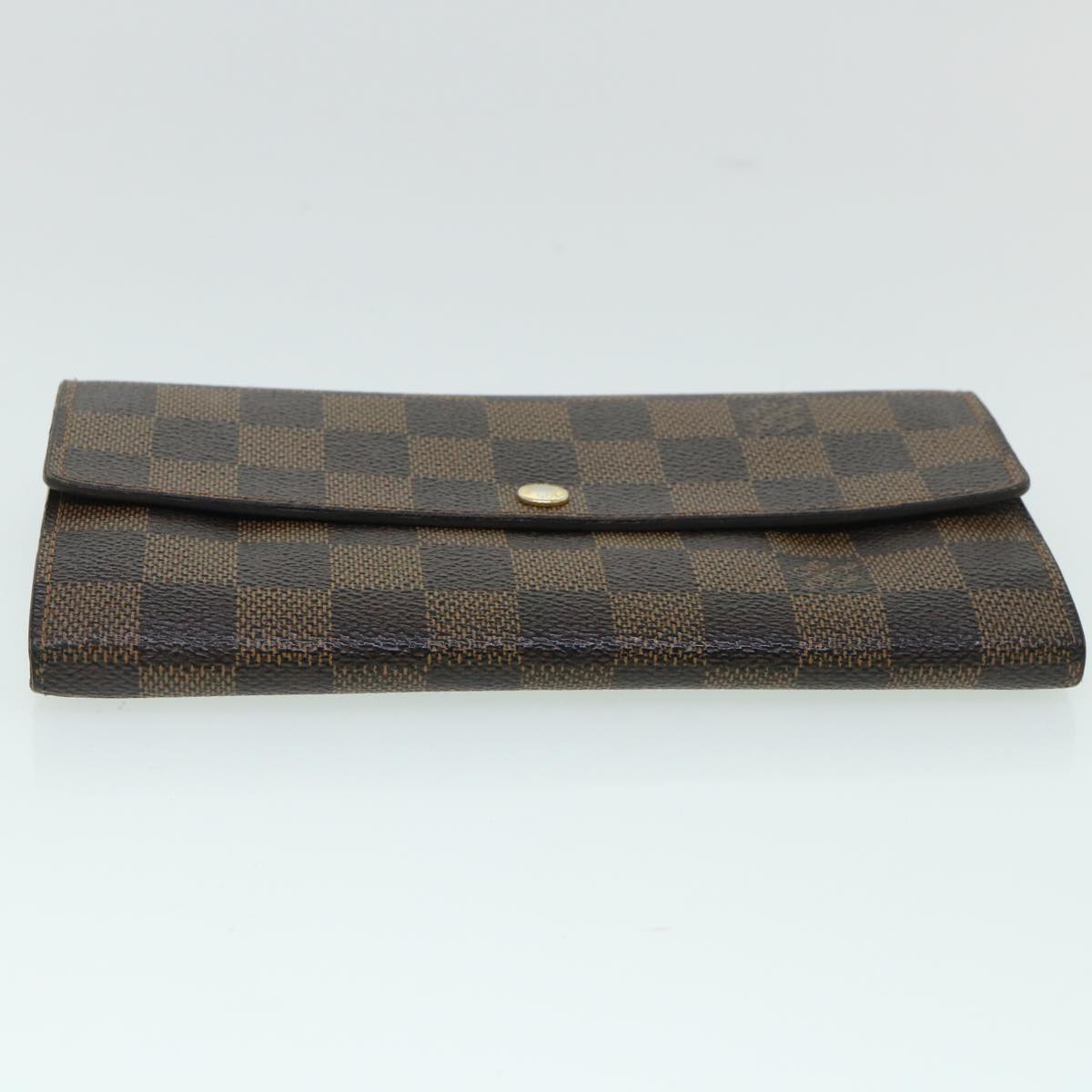 LOUIS VUITTON Damier Ebene Portefeuille Sarah Long Wallet N61734 LV ep1792