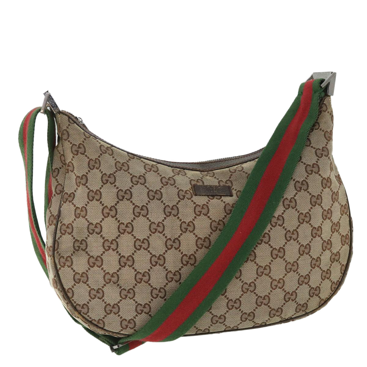 Luxury Gucci GG Canvas Web Sherry Line Shoulder Bag Beige Red Green 122790  ep1805
