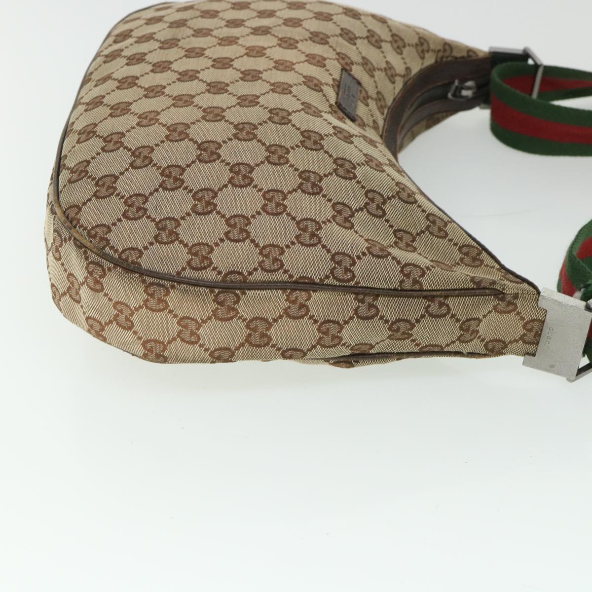 Luxury Gucci GG Canvas Web Sherry Line Shoulder Bag Beige Red Green 122790  ep1805