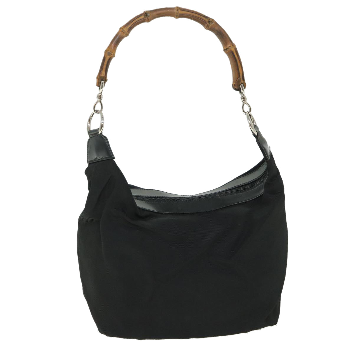 Luxury Gucci Bamboo Shoulder Bag Nylon Black 000 1956 0531  ep1818
