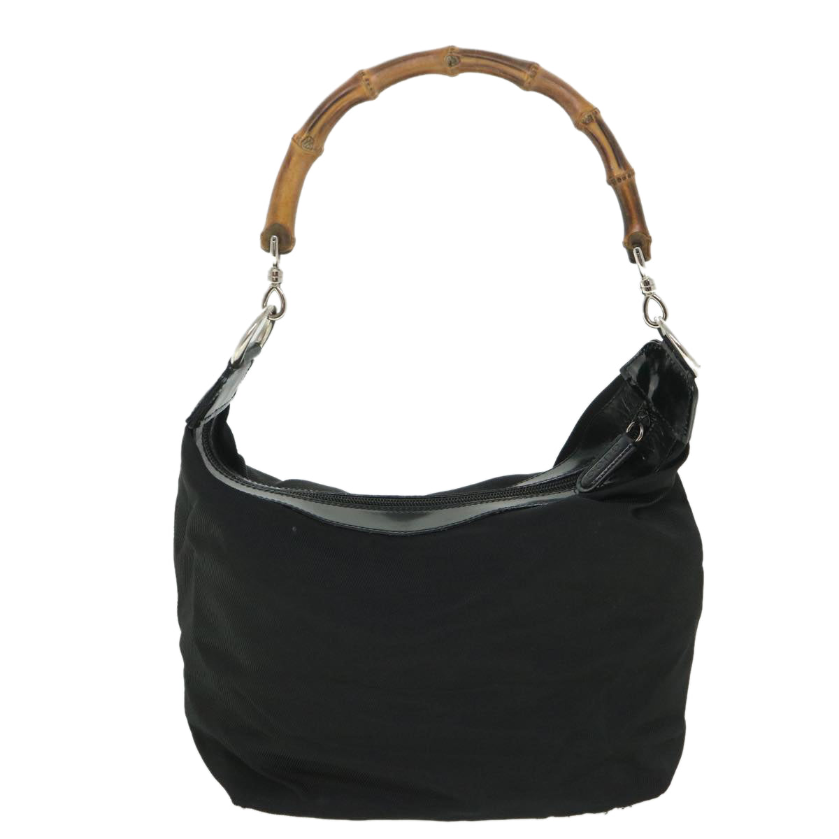 Luxury Gucci Bamboo Shoulder Bag Nylon Black 000 1956 0531  ep1818