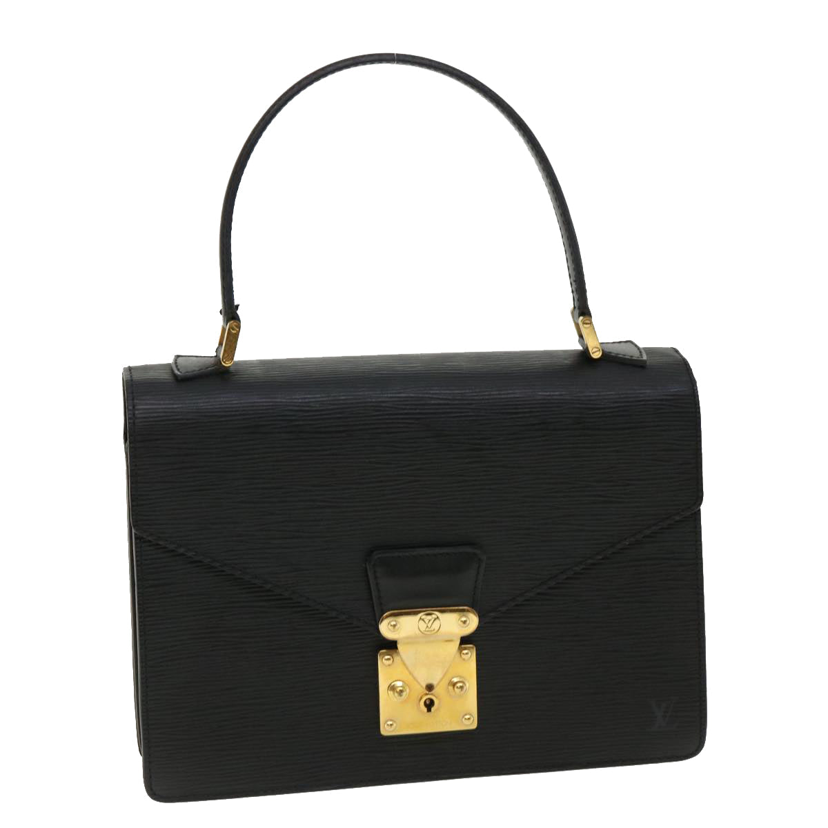 LOUIS VUITTON Epi Concorde Hand Bag Black LV ep182