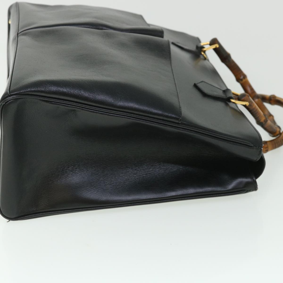 Luxury Gucci Bamboo Hand Bag Leather 2way Black 002 2855 0322 0  ep1823