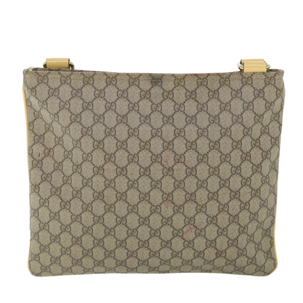 Luxury Gucci GG Canvas Shoulder Bag PVC Leather Beige 201446  ep1824