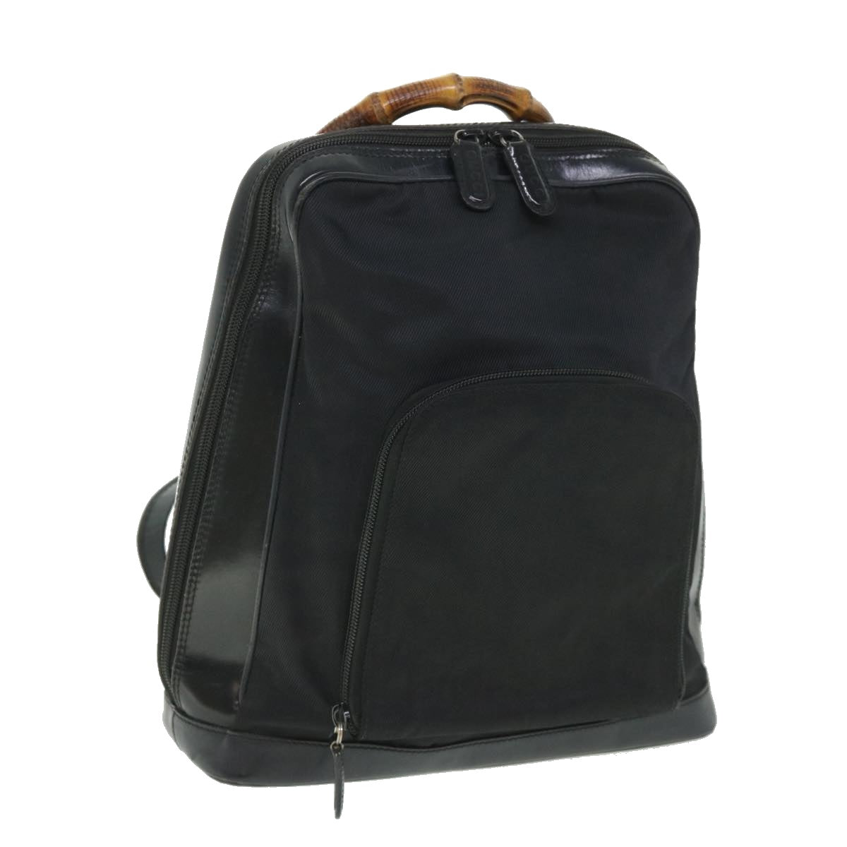Luxury Gucci Bamboo Backpack Nylon Canvas Black 003 2058 0059 5  ep1833