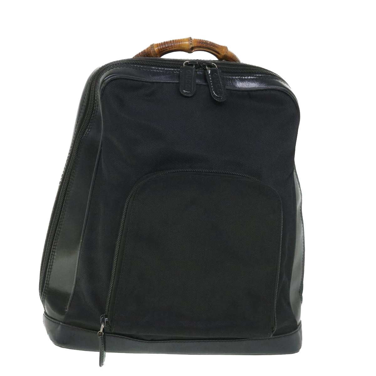Luxury Gucci Bamboo Backpack Nylon Canvas Black 003 2058 0059 5  ep1833