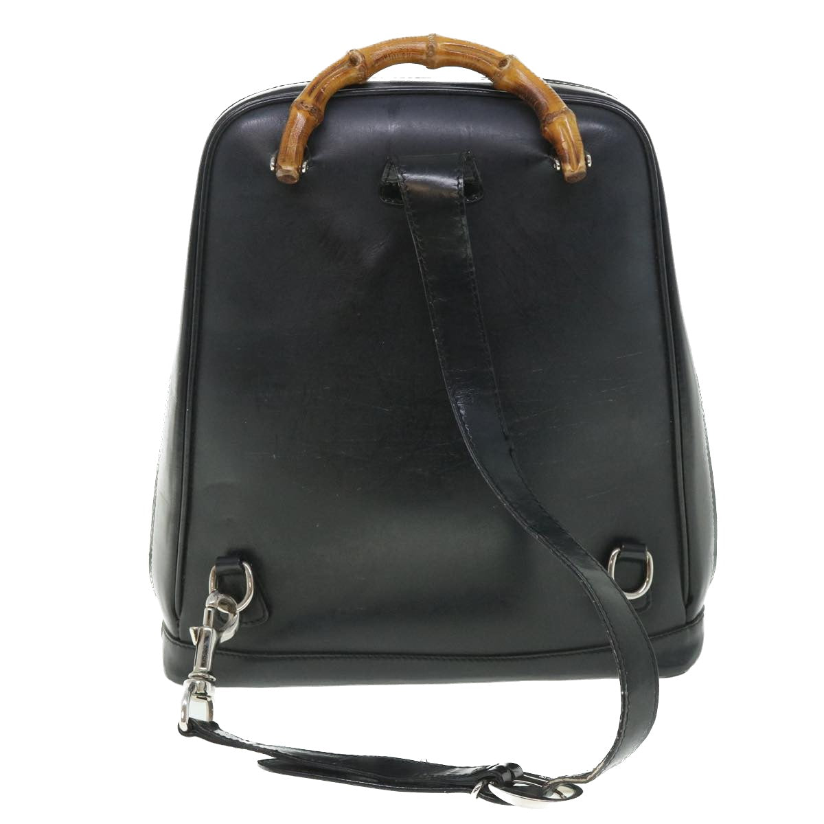 Luxury Gucci Bamboo Backpack Nylon Canvas Black 003 2058 0059 5  ep1833