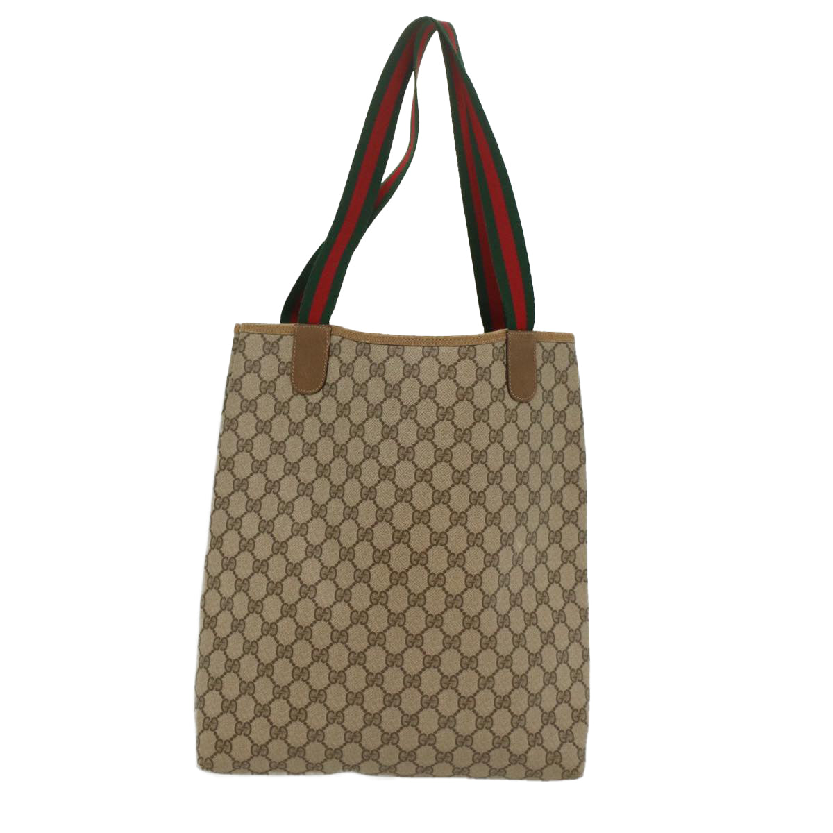 Luxury Gucci GG Canvas Web Sherry Line Tote Bag Beige Green Red 39 02 003  ep1854