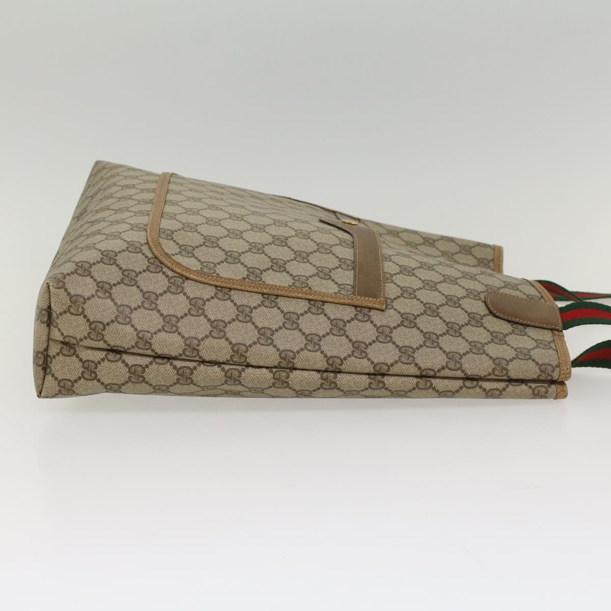 Luxury Gucci GG Canvas Web Sherry Line Tote Bag Beige Green Red 39 02 003  ep1854