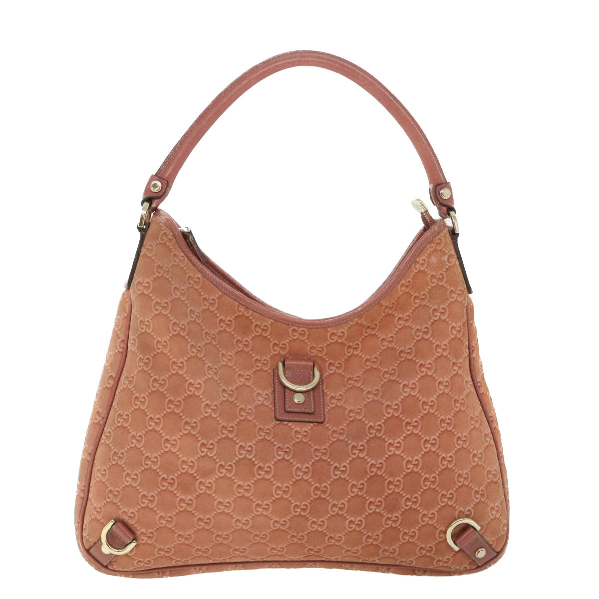 Luxury Gucci GG Canvas Shoulder Bag Suede Red 130737  ep1866