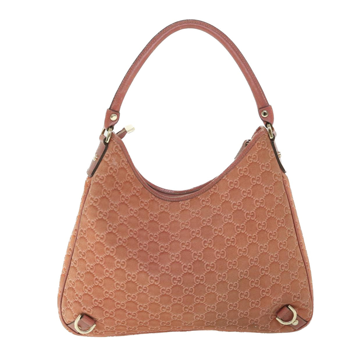 Luxury Gucci GG Canvas Shoulder Bag Suede Red 130737  ep1866