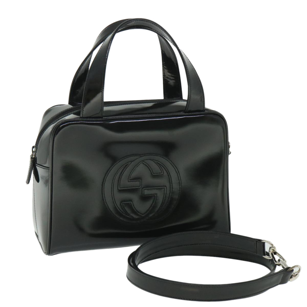 Luxury Gucci Hand Bag Leather 2way Black 000 1274 0505  ep1869
