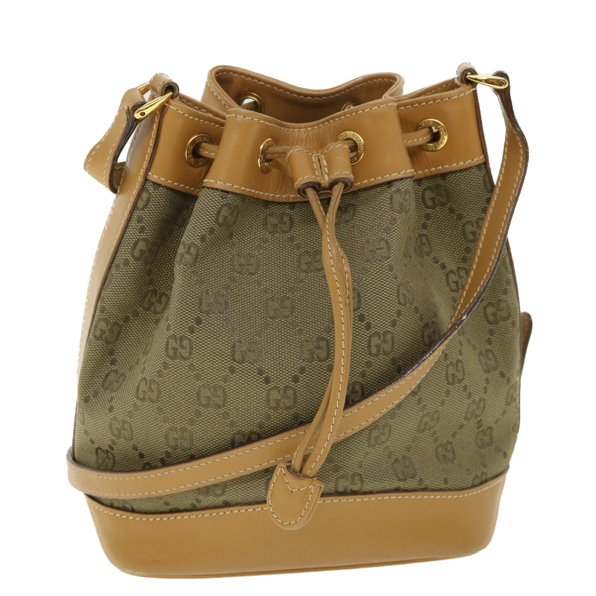 Luxury Gucci GG Canvas Shoulder Bag Khaki Brown  ep1871
