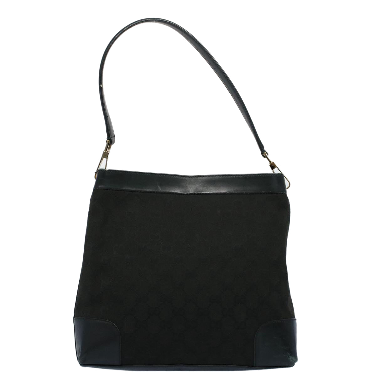 Luxury Gucci GG Canvas Shoulder Bag Leather Black 001 4231 2123  ep1880