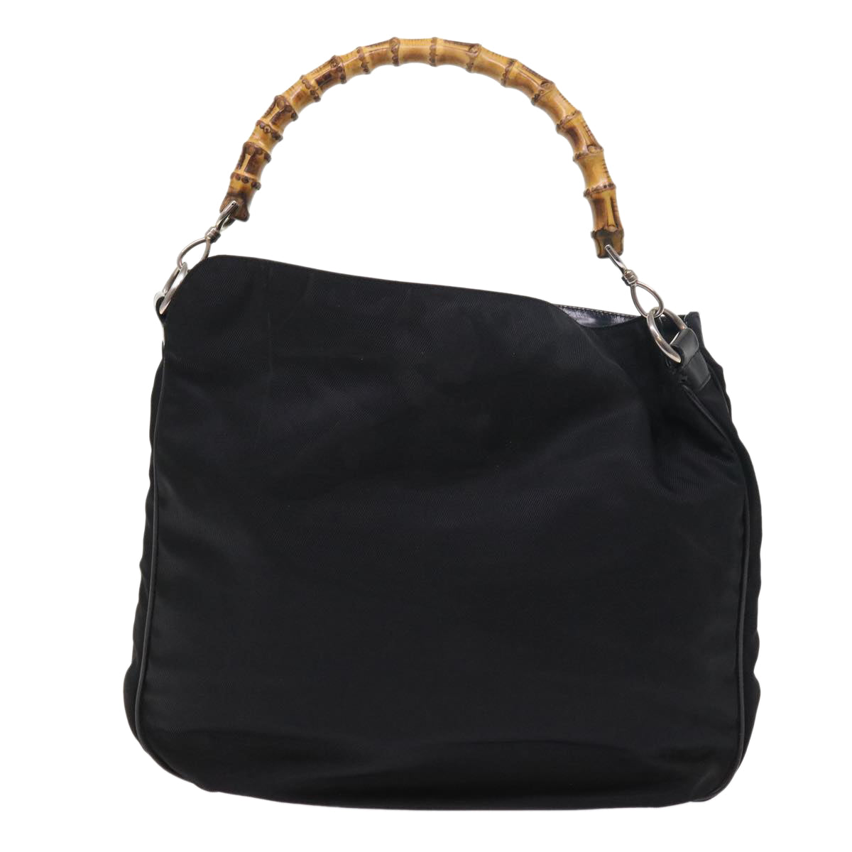 Luxury Gucci Bamboo Shoulder Bag Nylon Canvas Black 001 1781 1577  ep1881