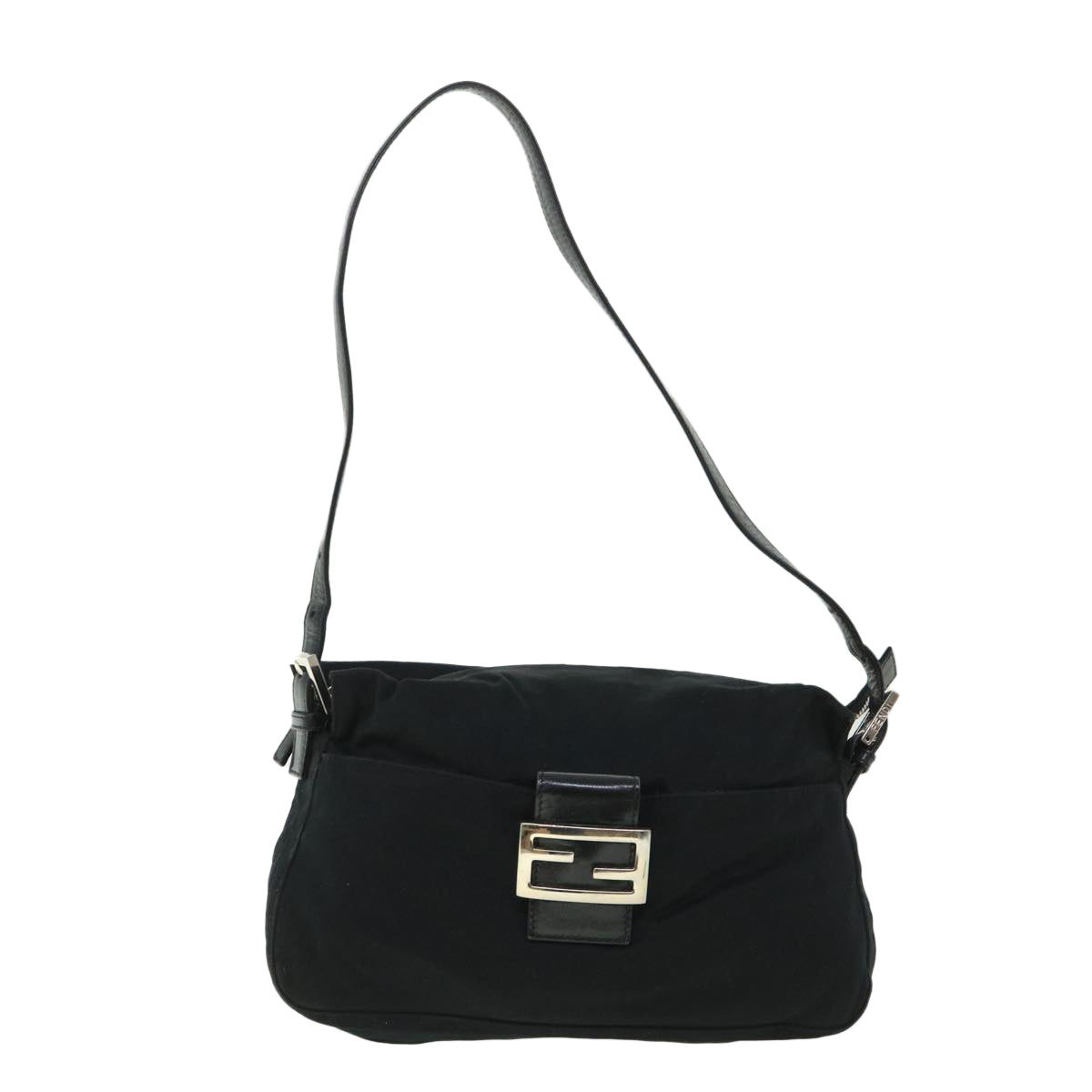 Luxury FendiMamma Baguette Shoulder Bag Nylon Black 2321 26566 009ep1885