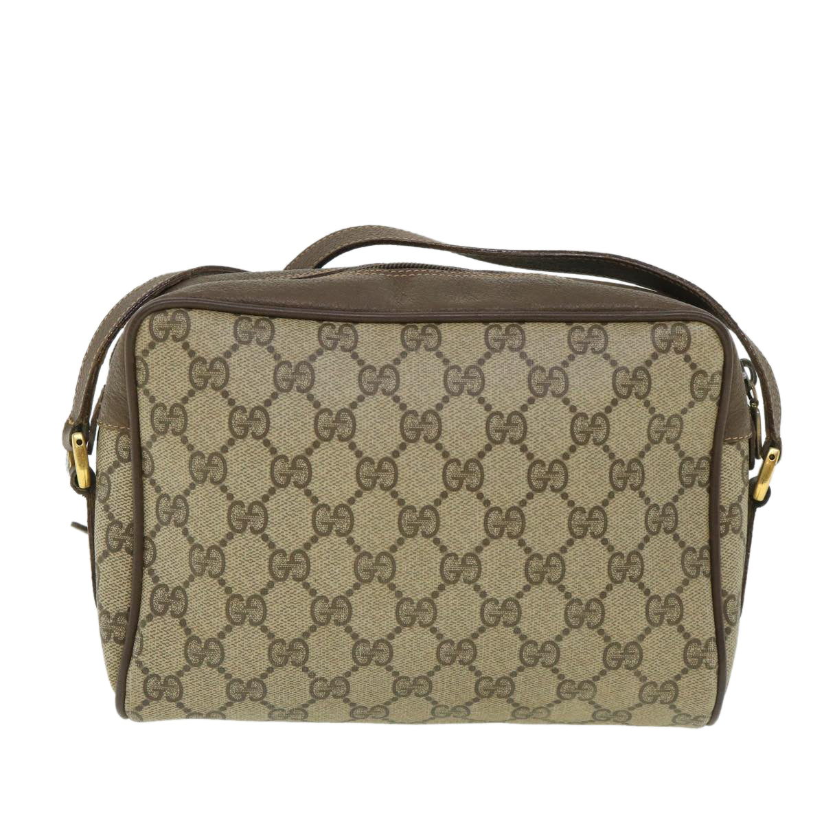 Luxury Gucci GG Canvas Web Sherry Line Shoulder Bag Beige Red 119 02 087  ep1891