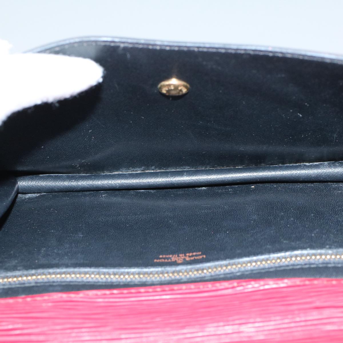 LOUIS VUITTON Epi Montaigne Clutch Bag Red M52657 LV ep1920
