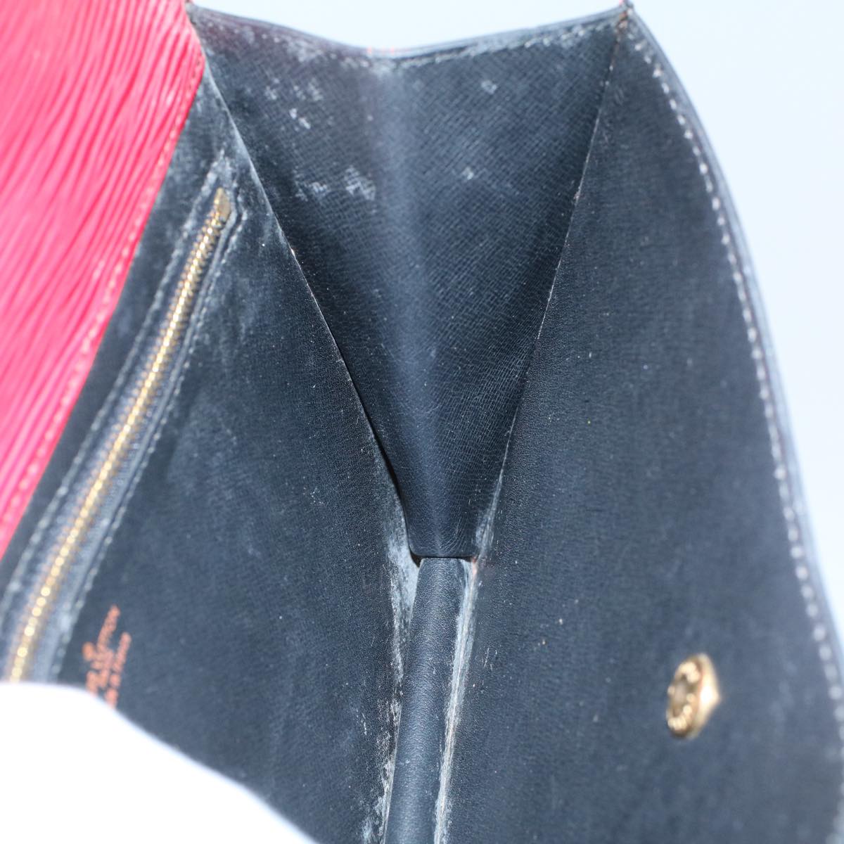 LOUIS VUITTON Epi Montaigne Clutch Bag Red M52657 LV ep1920