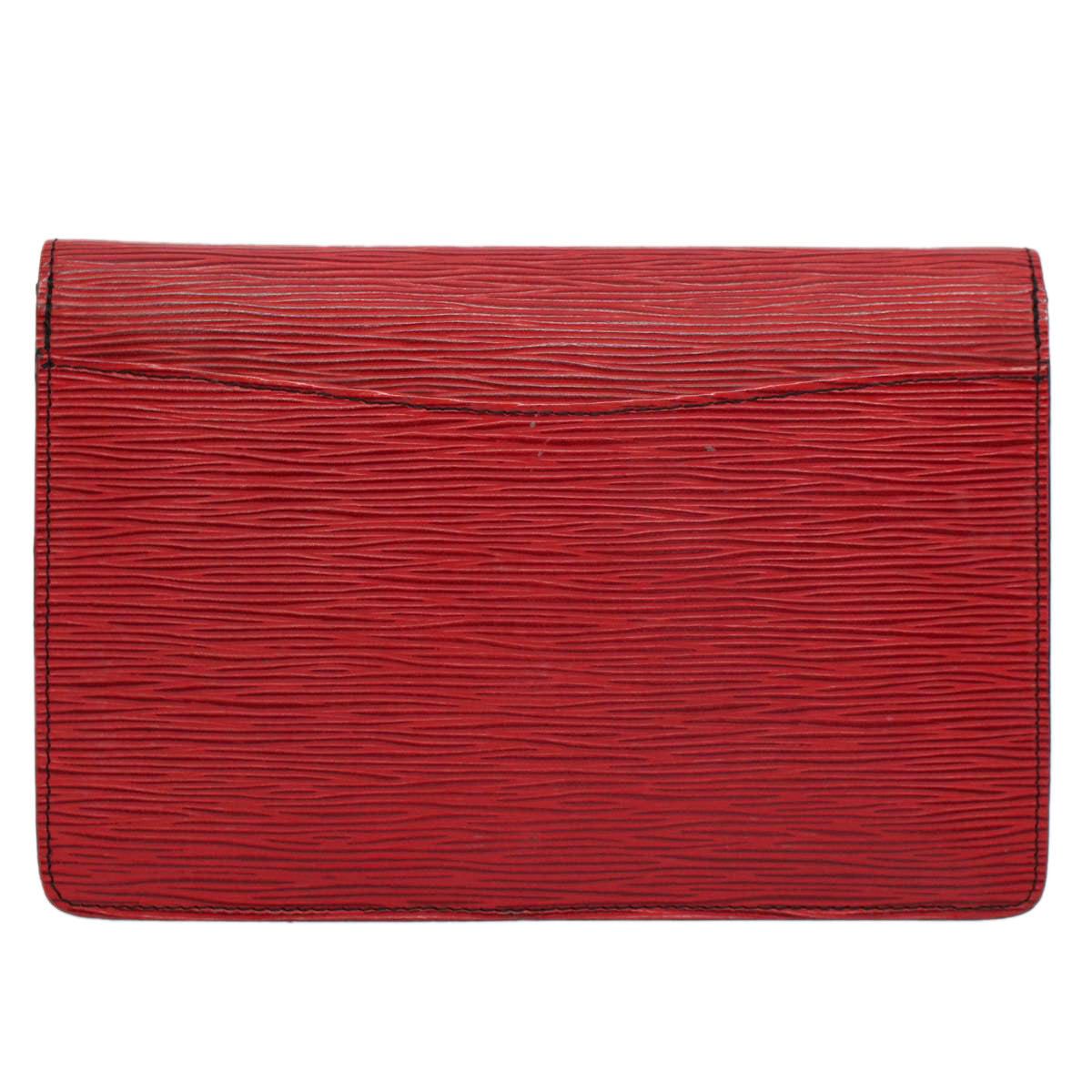 LOUIS VUITTON Epi Montaigne Clutch Bag Red M52657 LV ep1920