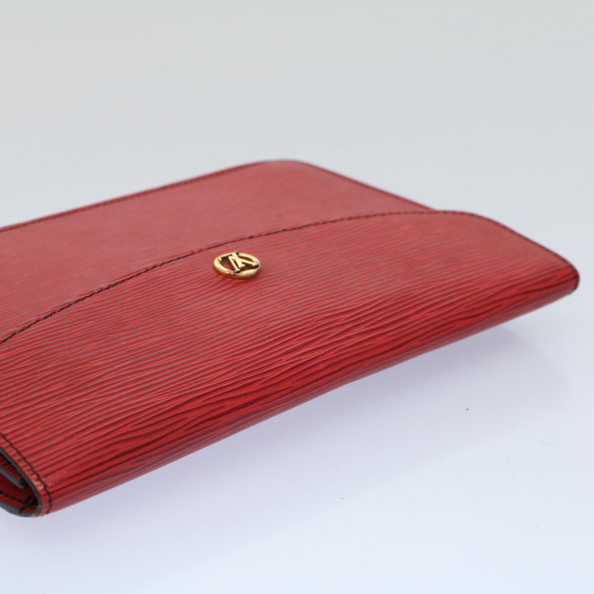 LOUIS VUITTON Epi Montaigne Clutch Bag Red M52657 LV ep1920