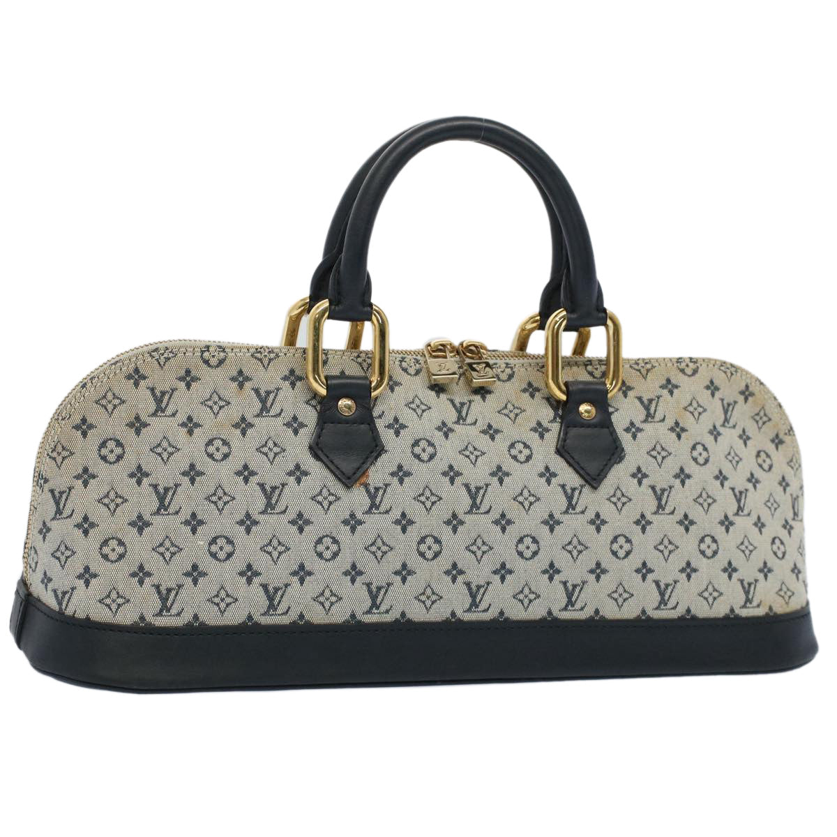 LOUIS VUITTON Monogram Mini Alma Ron Hand Bag Blue M92205 LV ep1952