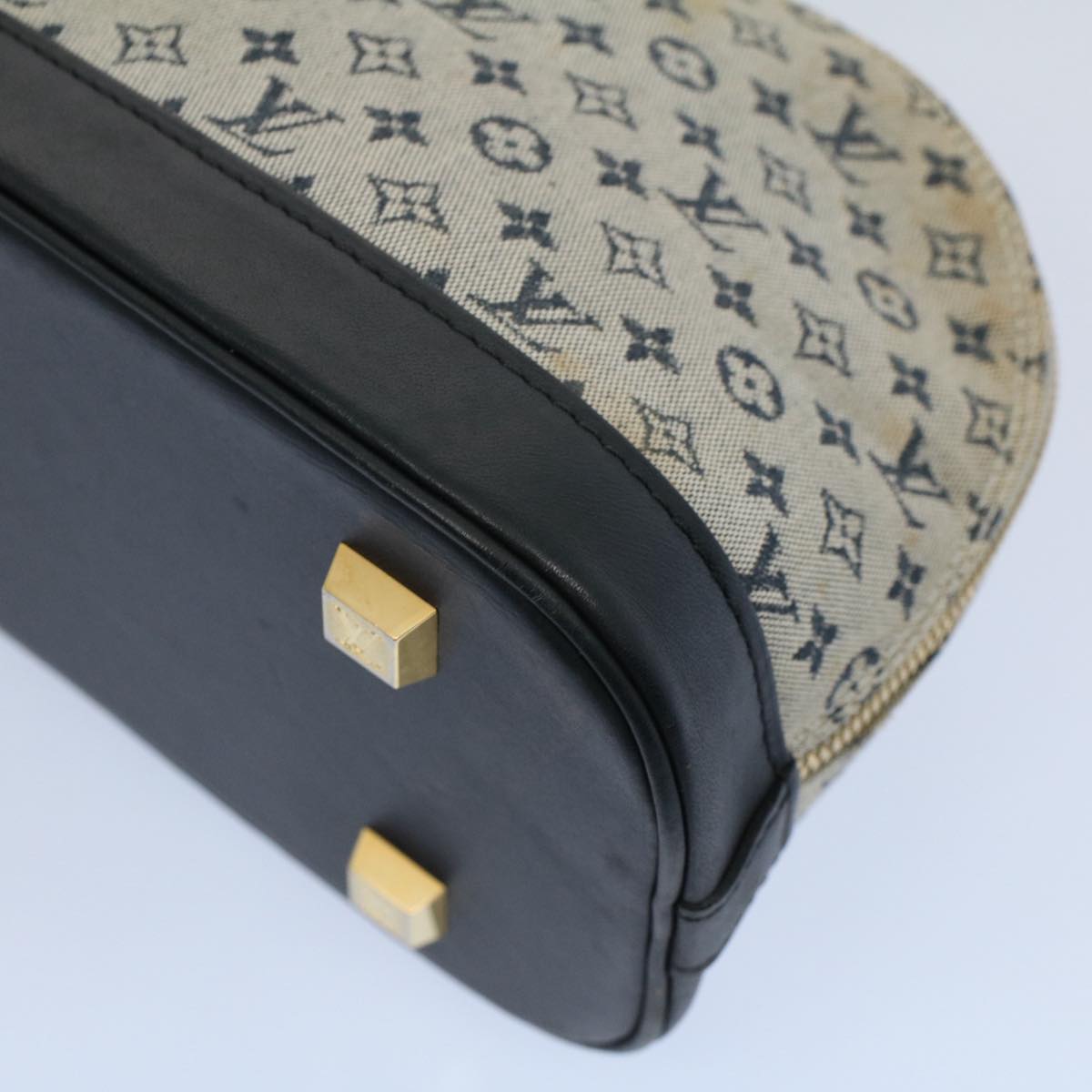 LOUIS VUITTON Monogram Mini Alma Ron Hand Bag Blue M92205 LV ep1952