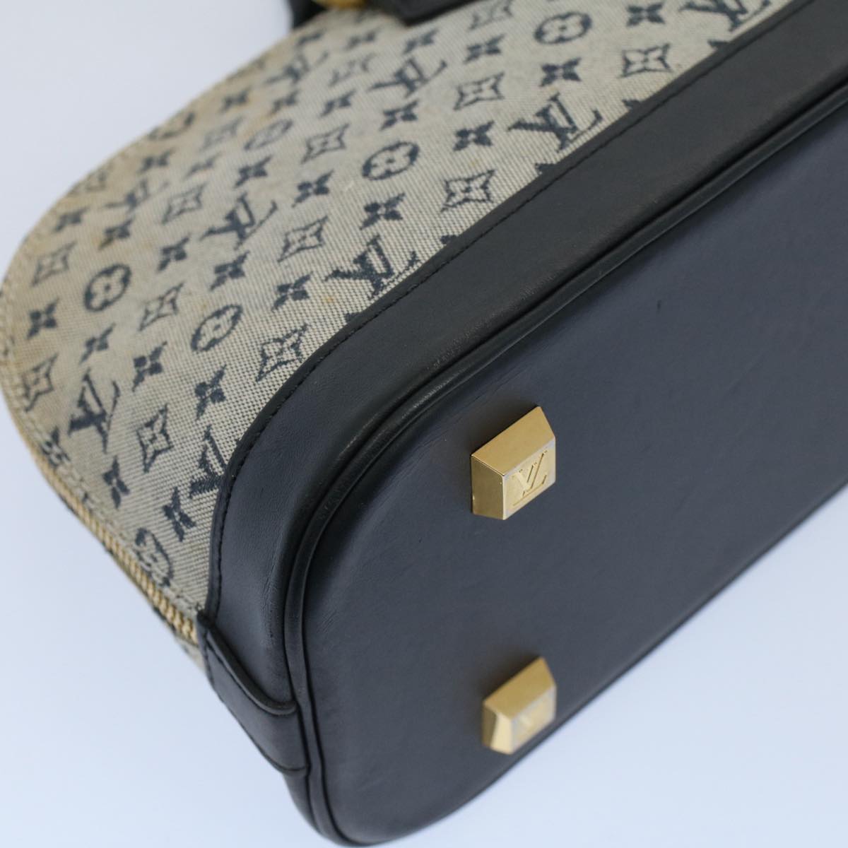 LOUIS VUITTON Monogram Mini Alma Ron Hand Bag Blue M92205 LV ep1952