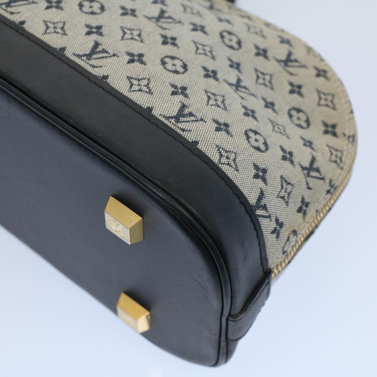 LOUIS VUITTON Monogram Mini Alma Ron Hand Bag Blue M92205 LV ep1952