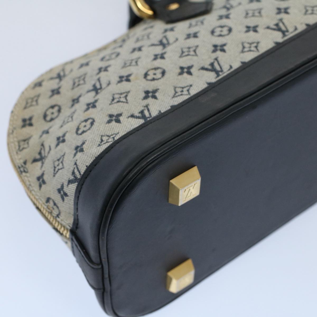 LOUIS VUITTON Monogram Mini Alma Ron Hand Bag Blue M92205 LV ep1952