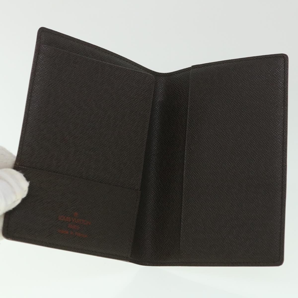LOUIS VUITTON Damier Ebene Couverture Passport Case N60189 LV ep1973