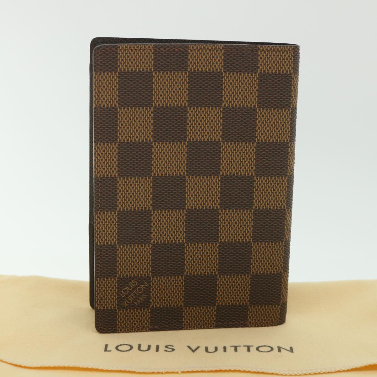 LOUIS VUITTON Damier Ebene Couverture Passport Case N60189 LV ep1973