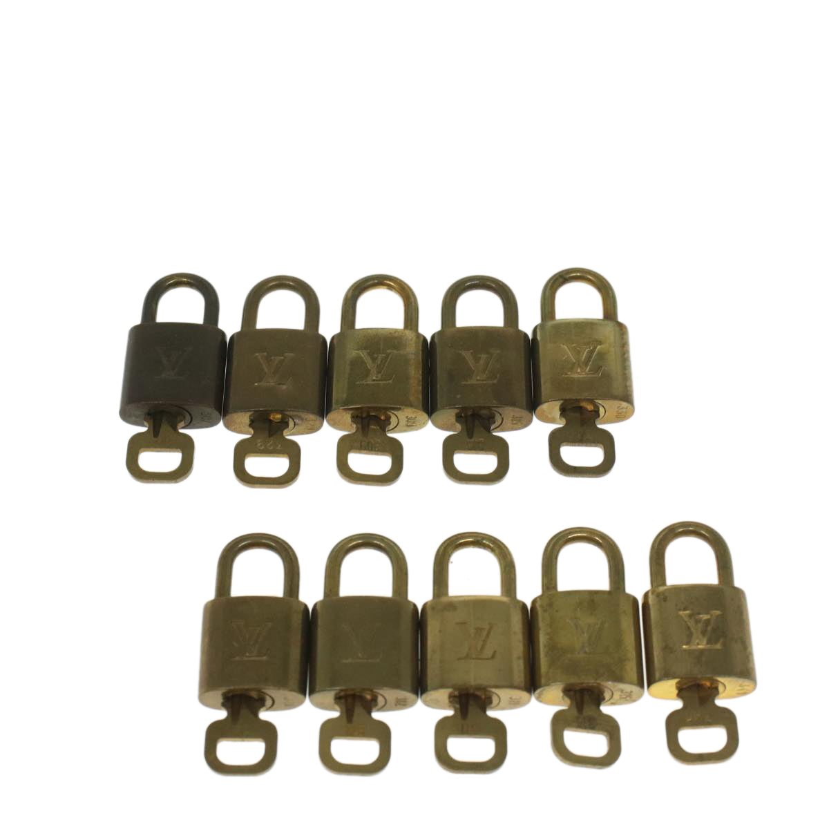 LOUIS VUITTON Padlock 10set Gold Tone LV ep1987