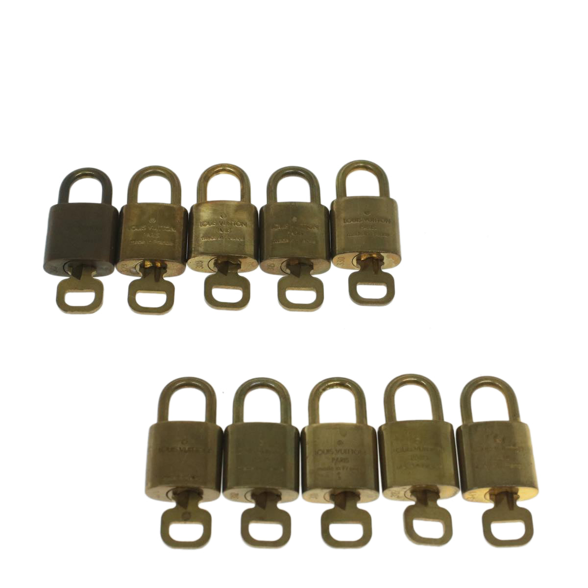 LOUIS VUITTON Padlock 10set Gold Tone LV ep1987