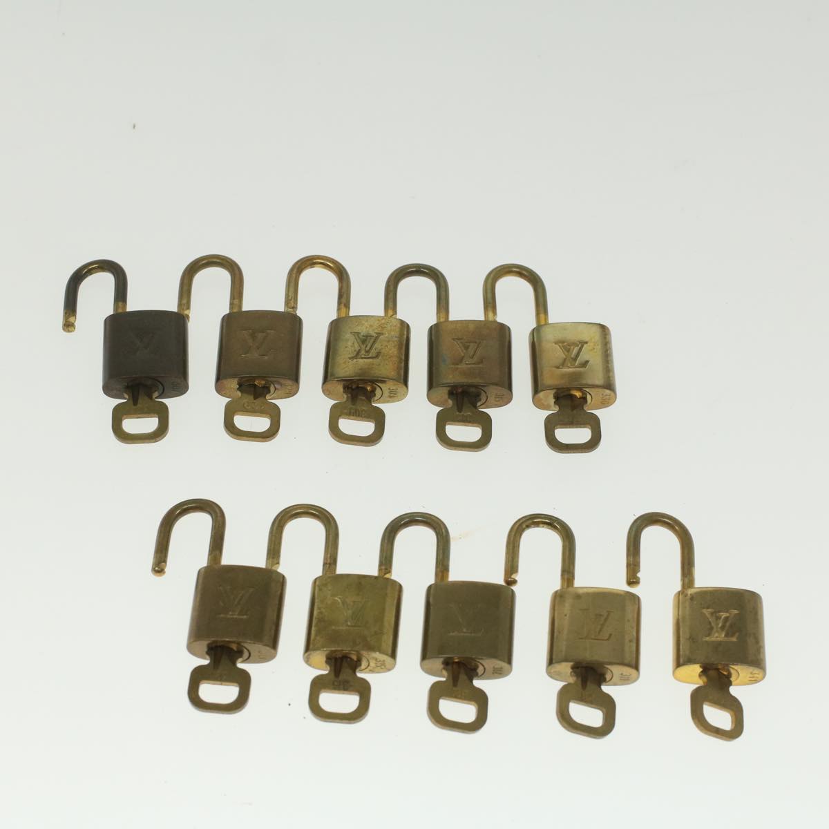 LOUIS VUITTON Padlock 10set Gold Tone LV ep1987