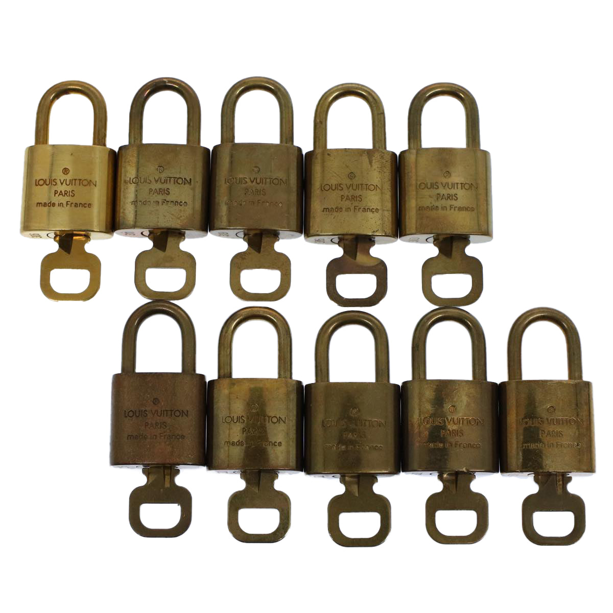 LOUIS VUITTON Padlock 10set Gold Tone LV ep1988
